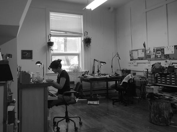 Beth at work in her studio
